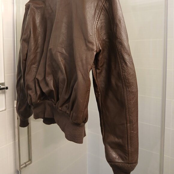 Vintage Cooper A2 Genuine Leather Bomber Flight Jacket - Picture 10 of 16